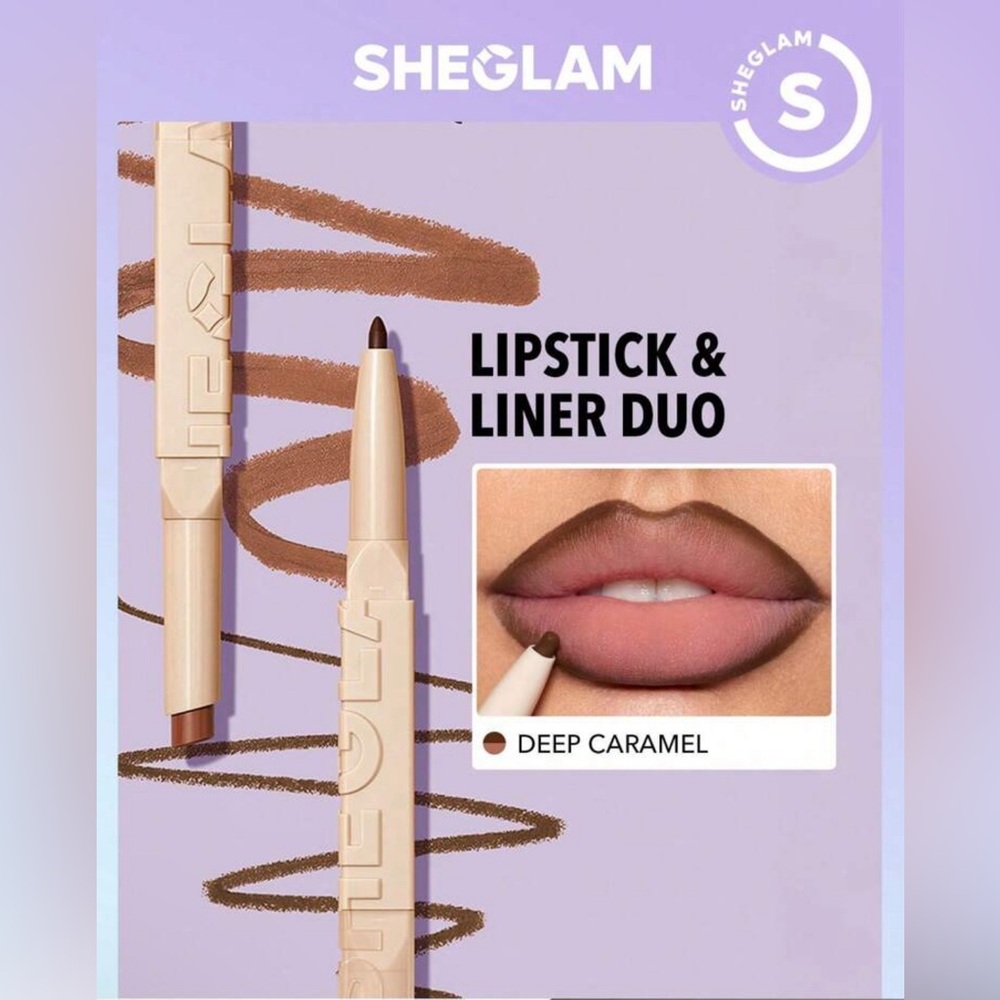 Lipstick & Liner Duo-Deep Caramel 2-In-1